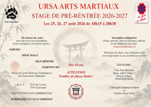 Stage de Pré-Rentrée - URSA